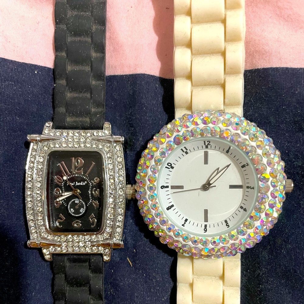 2 jelly rubber watches - basically brand new